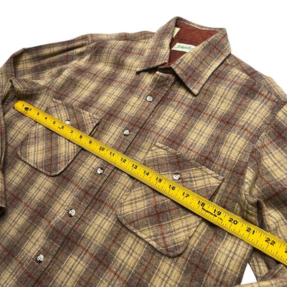 Vintage St. John’s Bay Wool Plaid Shirt Jacket Size Large 100% Virgin Wool boho - Picture 7 of 10